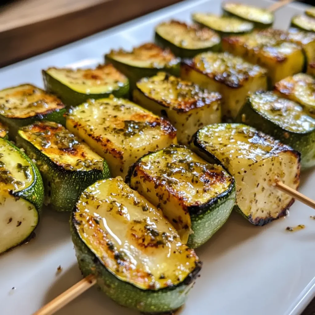 Garlic Butter Zucchini Skewers