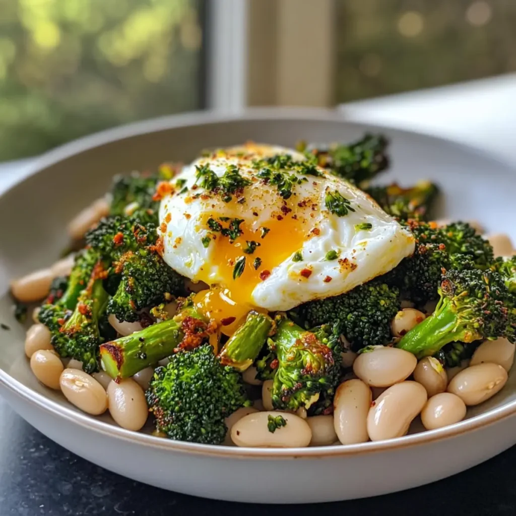 Roasted Broccoli and White Beans