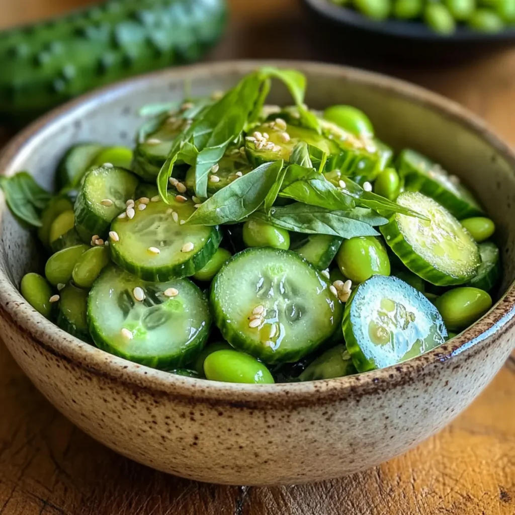 Crispy Cucumber Edamame Salad