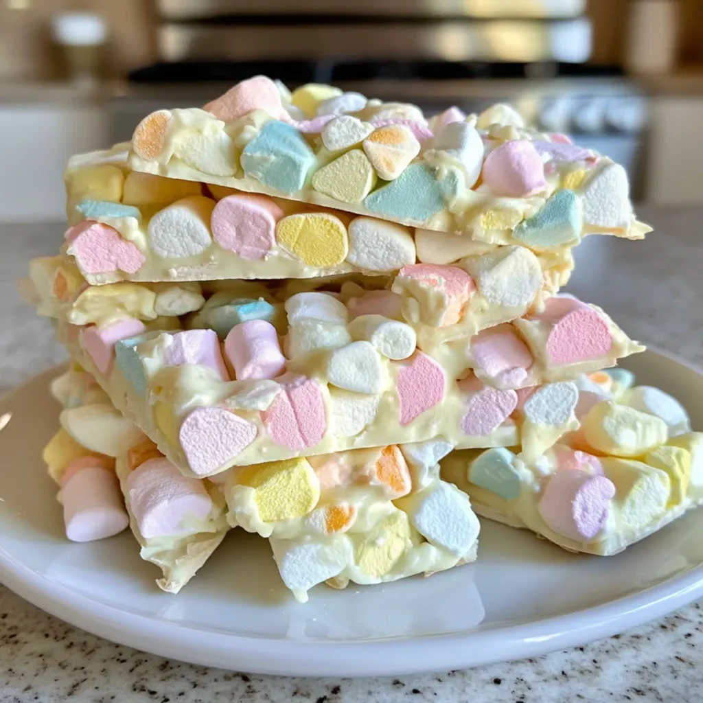 Easy Easter Marshmallow Bark