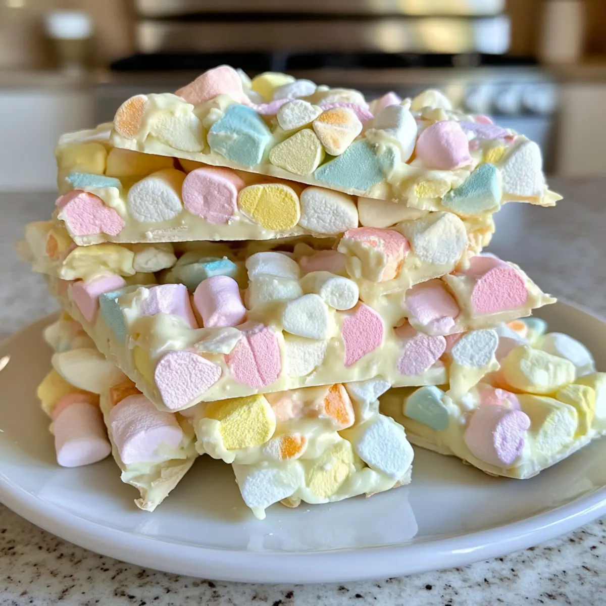 Easy Easter Marshmallow Bark