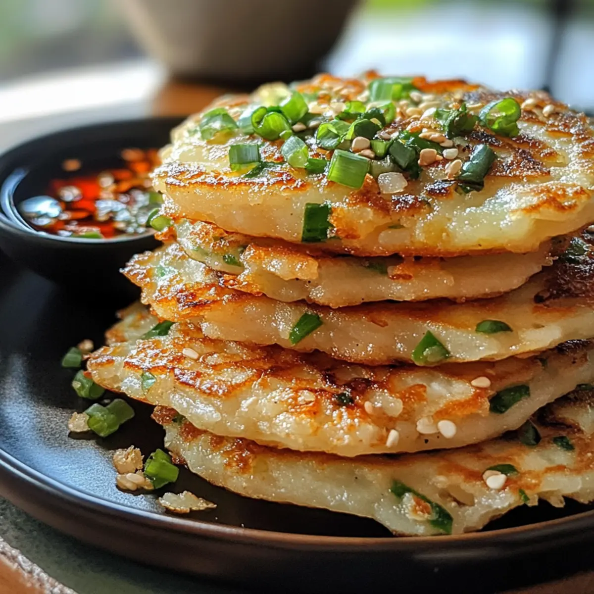 Crispy Rice Paper Scallion Pancakes