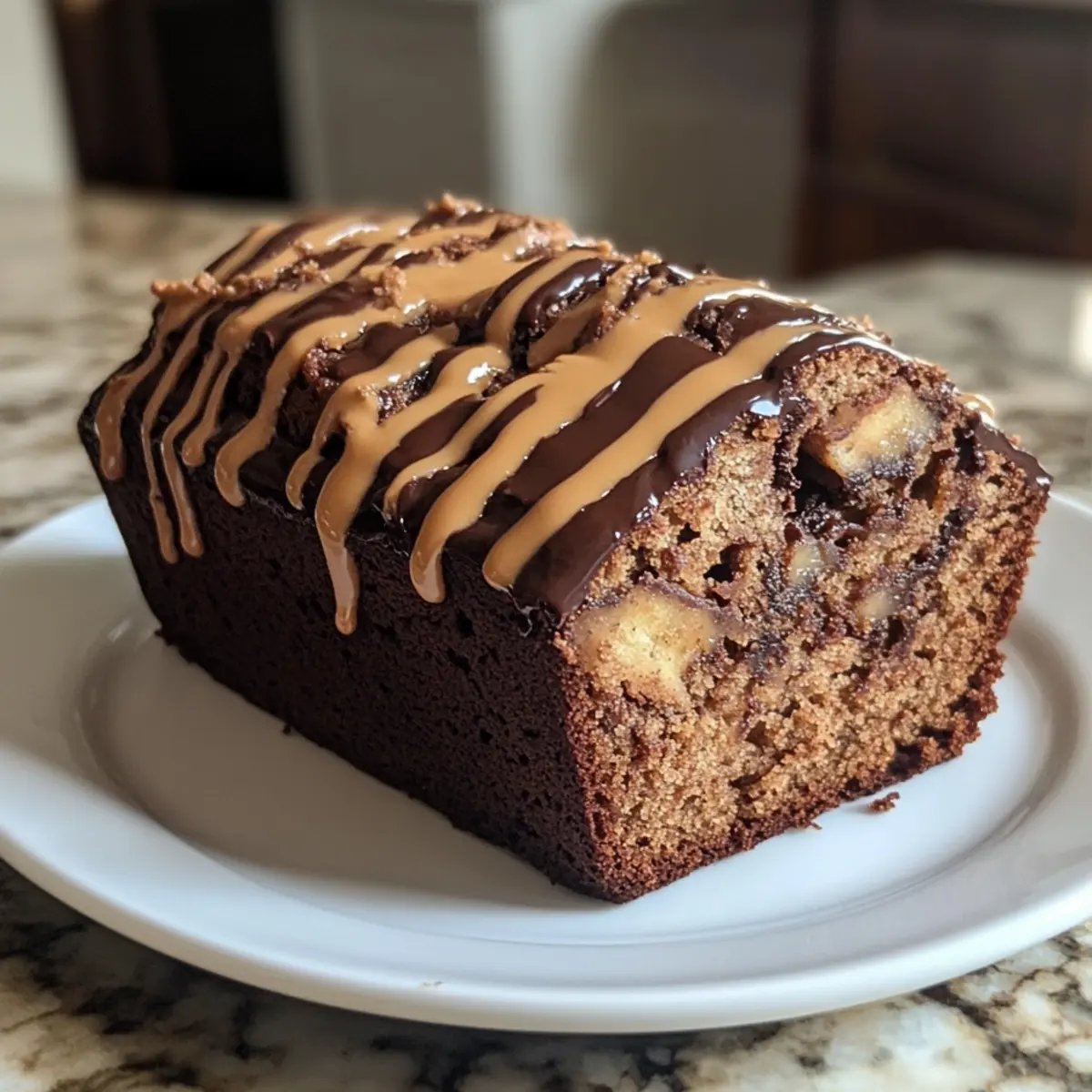 Chocolate Peanut Butter Banana Bread