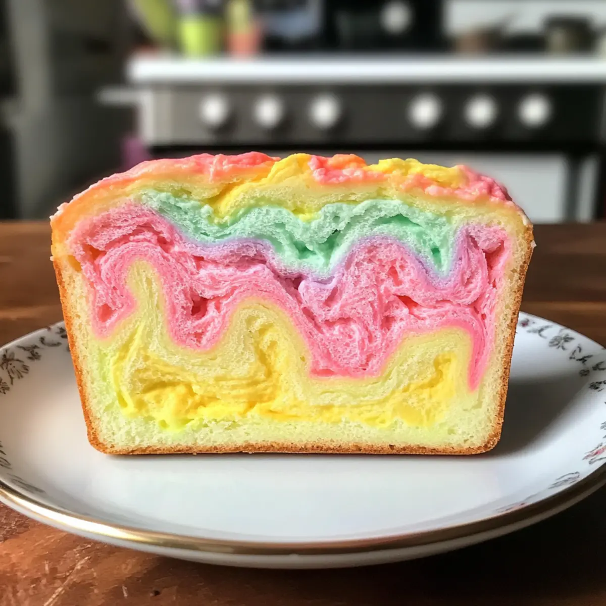 Cloud Bread Recipe Pastel Swirl Loaf
