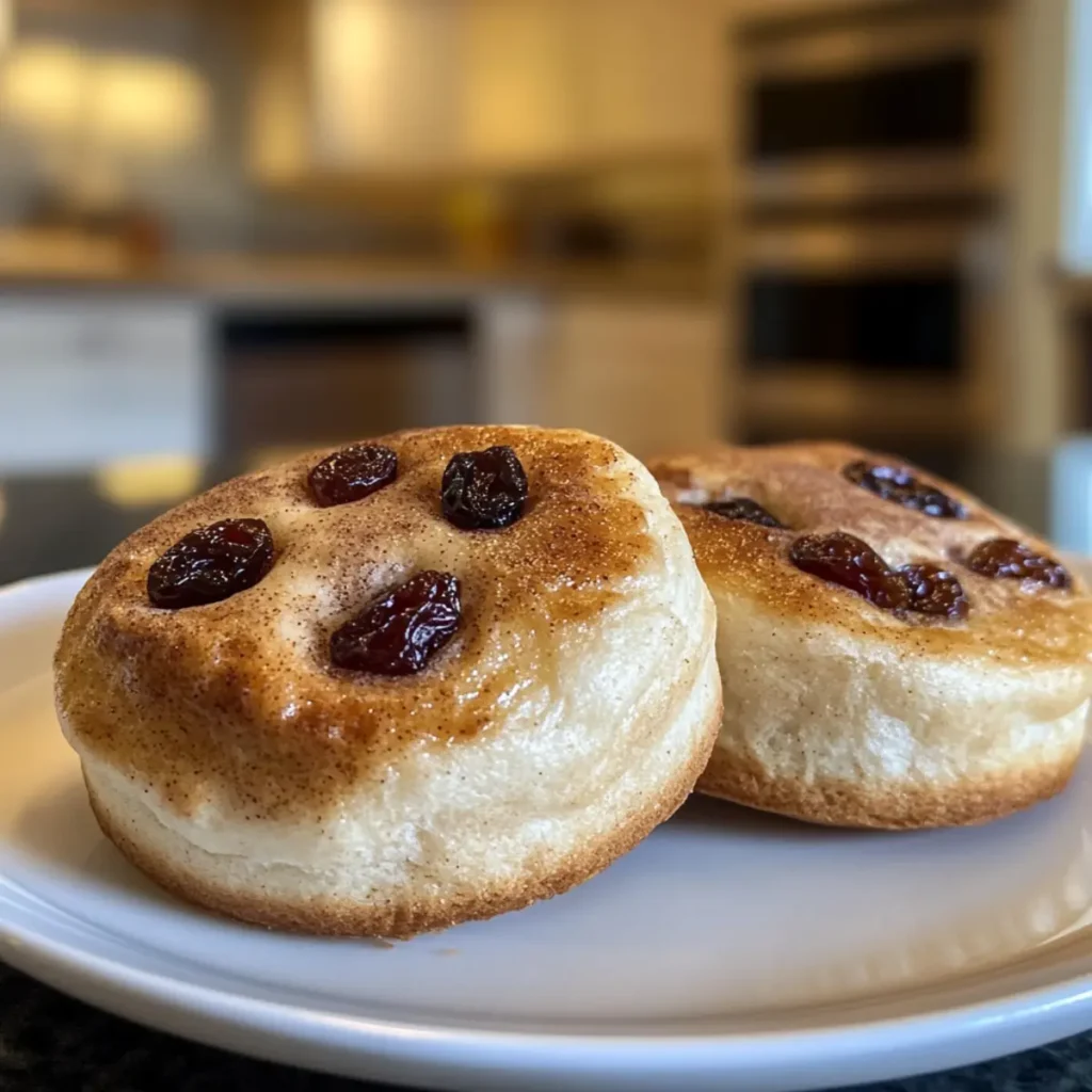 Cinnamon Raisin Sourdough English Muffins