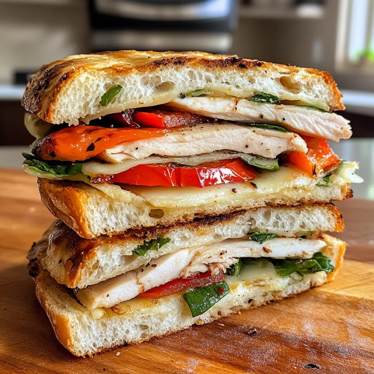 Italian Turkey Focaccia Sandwiches