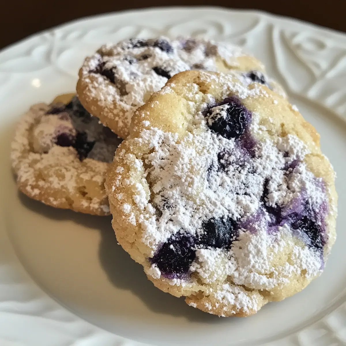 Blueberry Lemon Crinkle Cookies