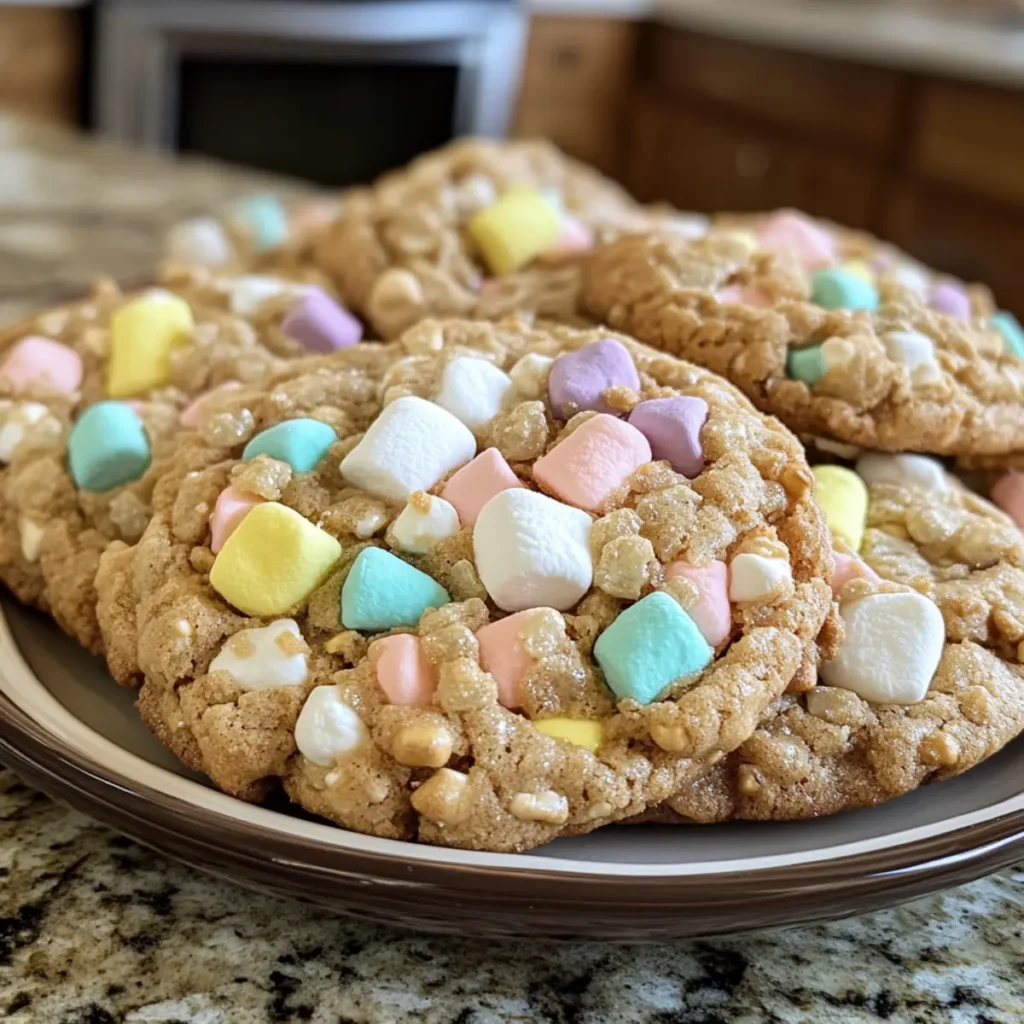 Marshmallow Crispy Cookies