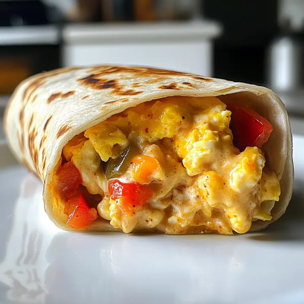 Sheet Pan Breakfast Burritos with Creamy Chipotle Sauce