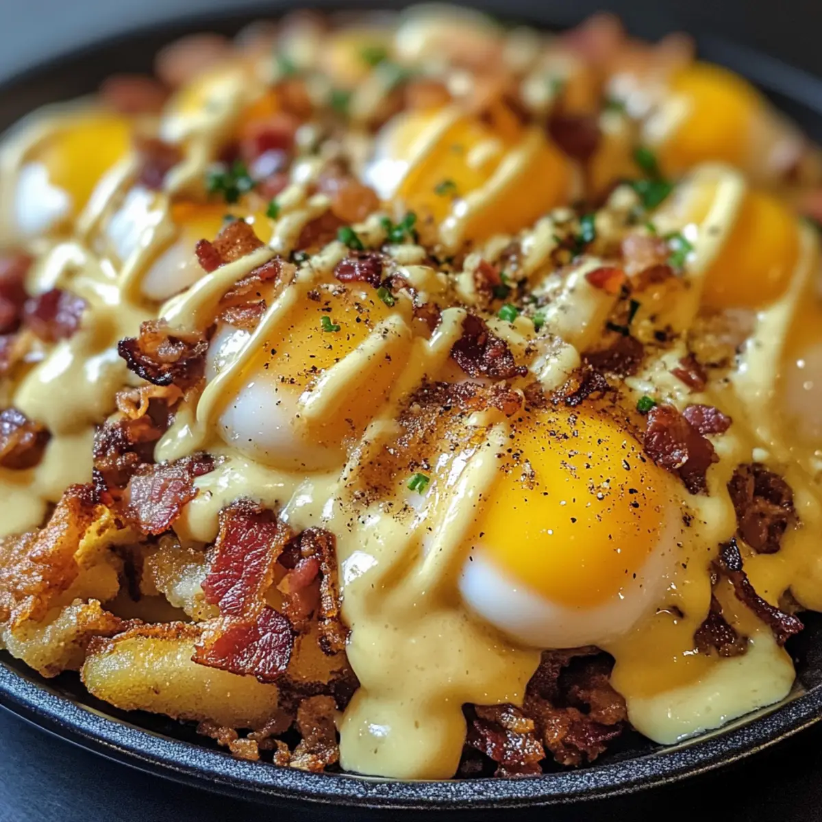 Breakfast Poutine with Hollandaise Sauce