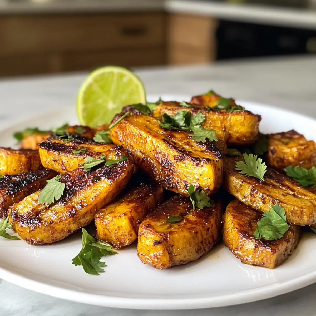 Cuban Mojo Roasted Plantains
