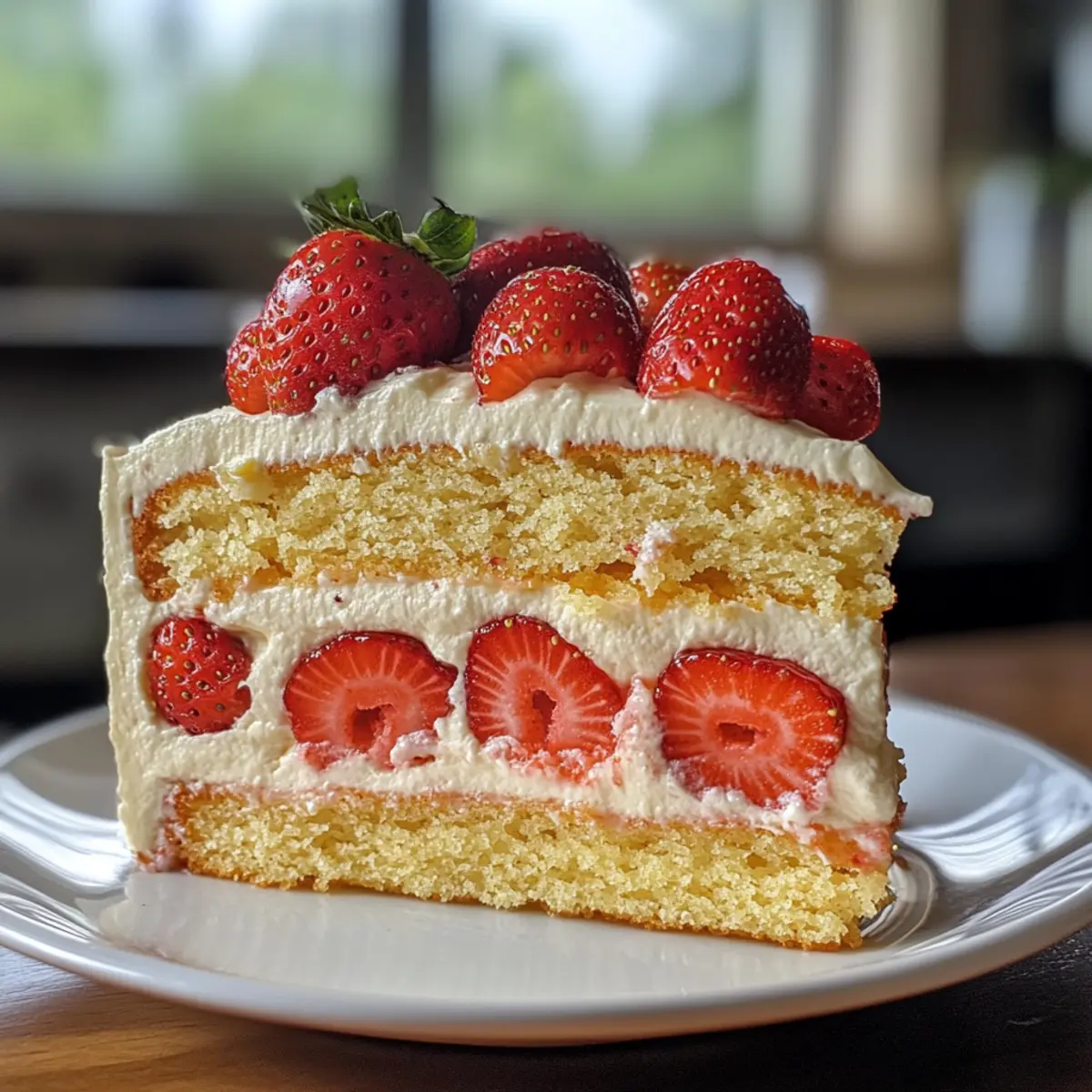 Indulge in Strawberry Custard Delight Cake