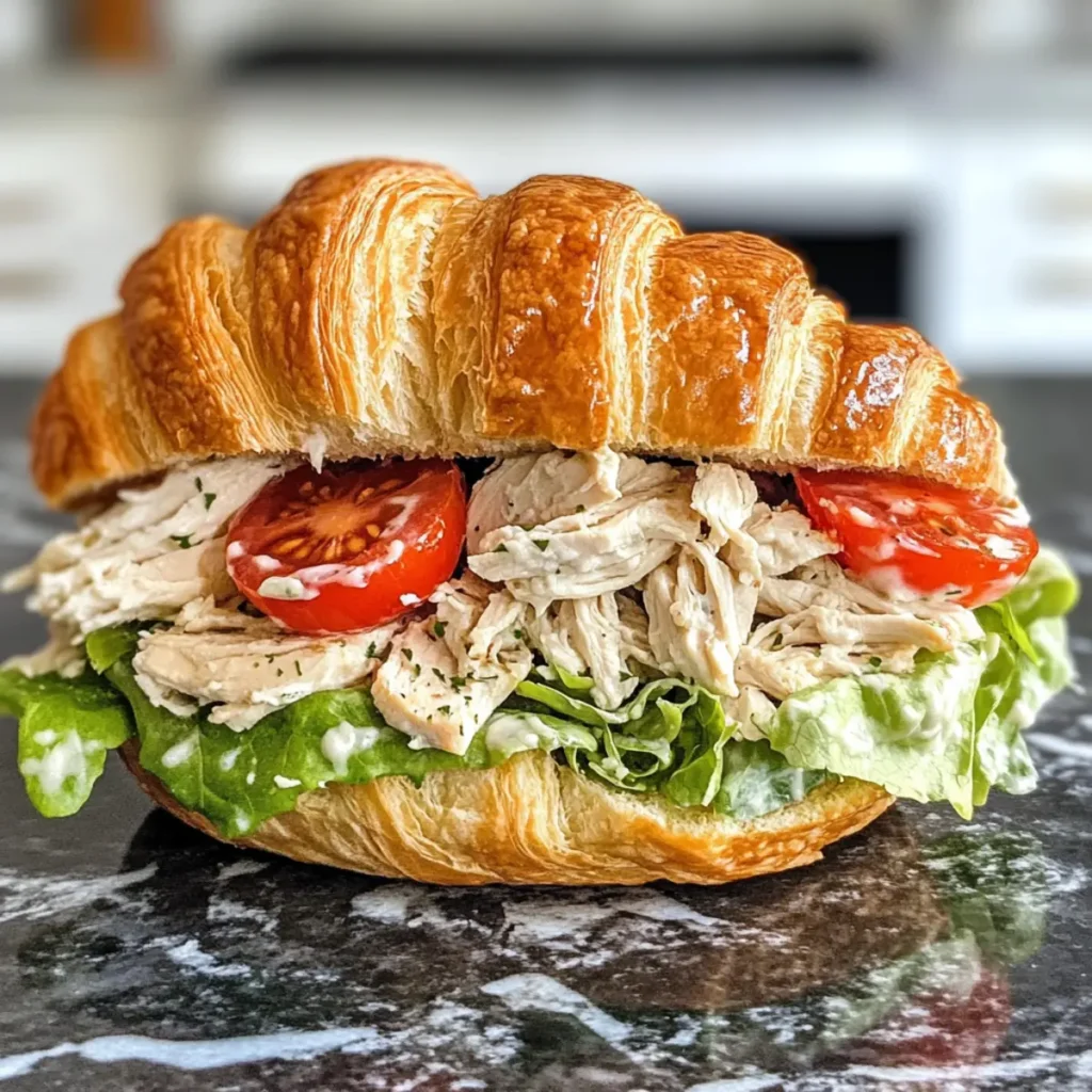 Chicken Caesar Croissant Sandwich