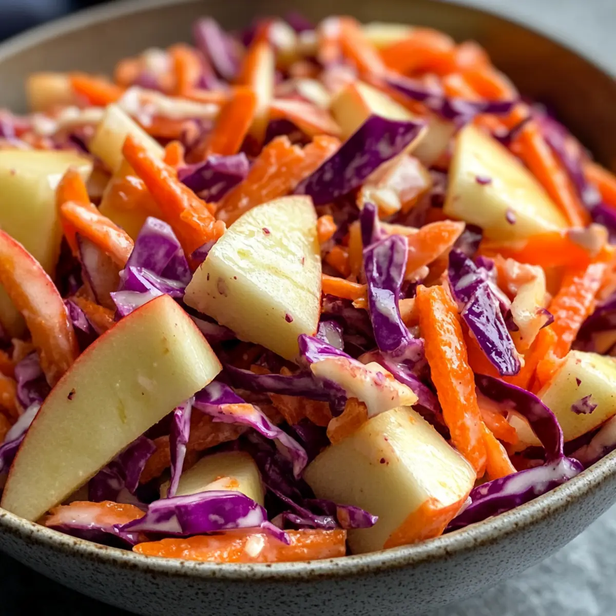 Crunchy Apple Carrot Salad with Creamy Citrus Dressing