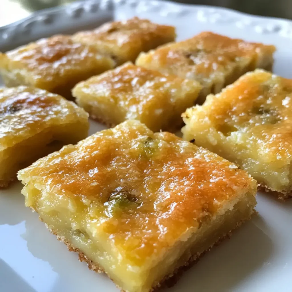 Green Chile Cheese Squares