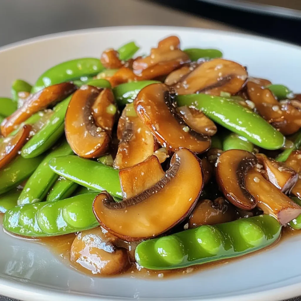 Baby King Oyster Mushroom and Snap Peas Stir Fry