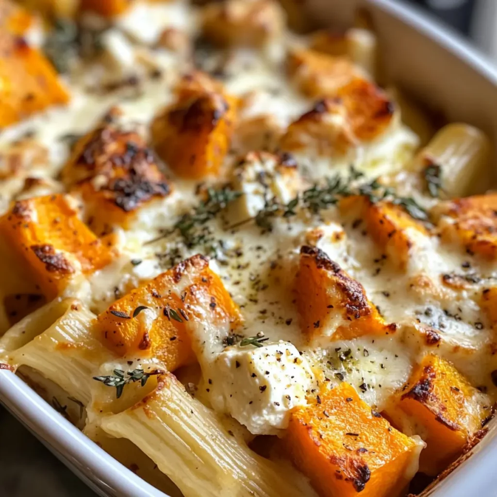 Butternut Squash Baked Feta Pasta