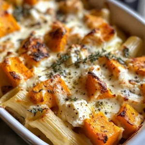 Butternut Squash Baked Feta Pasta