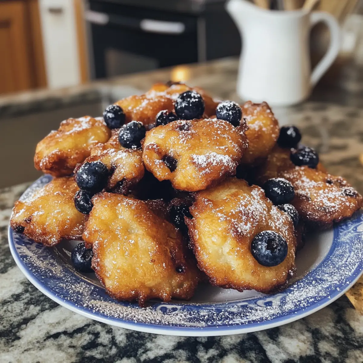 Blueberry Fritters with Brown Butter Lemon Glaze