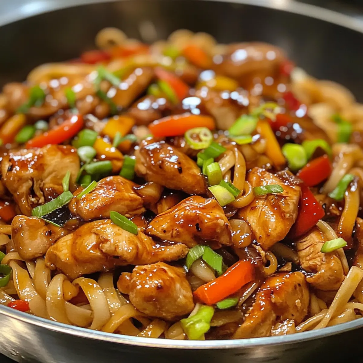 Sticky Garlic Chicken Noodles