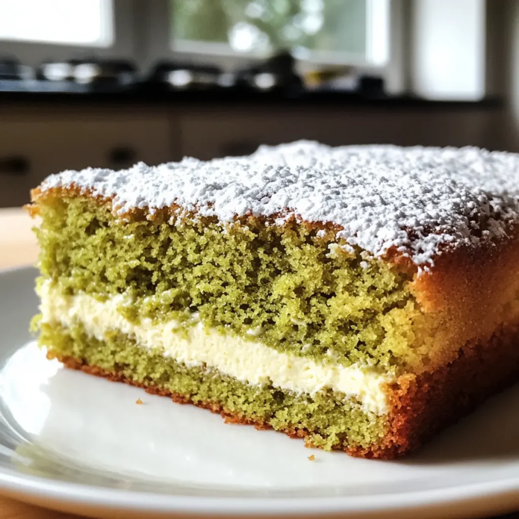 Buttery Pistachio Gooey Butter Cake