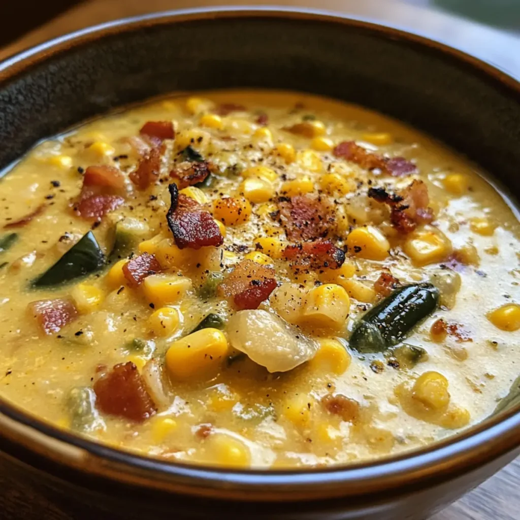 Roasted Poblano Corn Chowder
