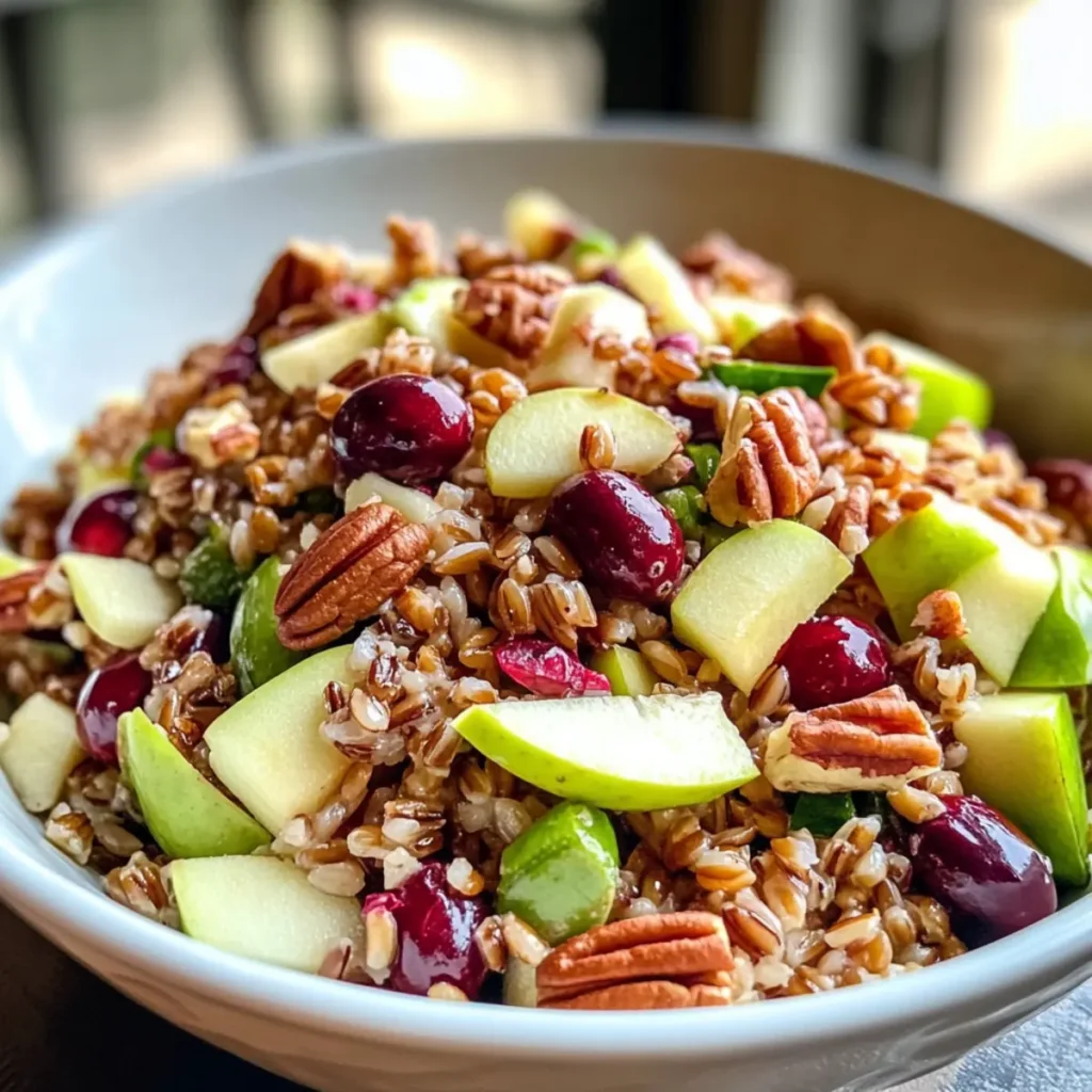 Fresh Cranberry Apple Farro Salad