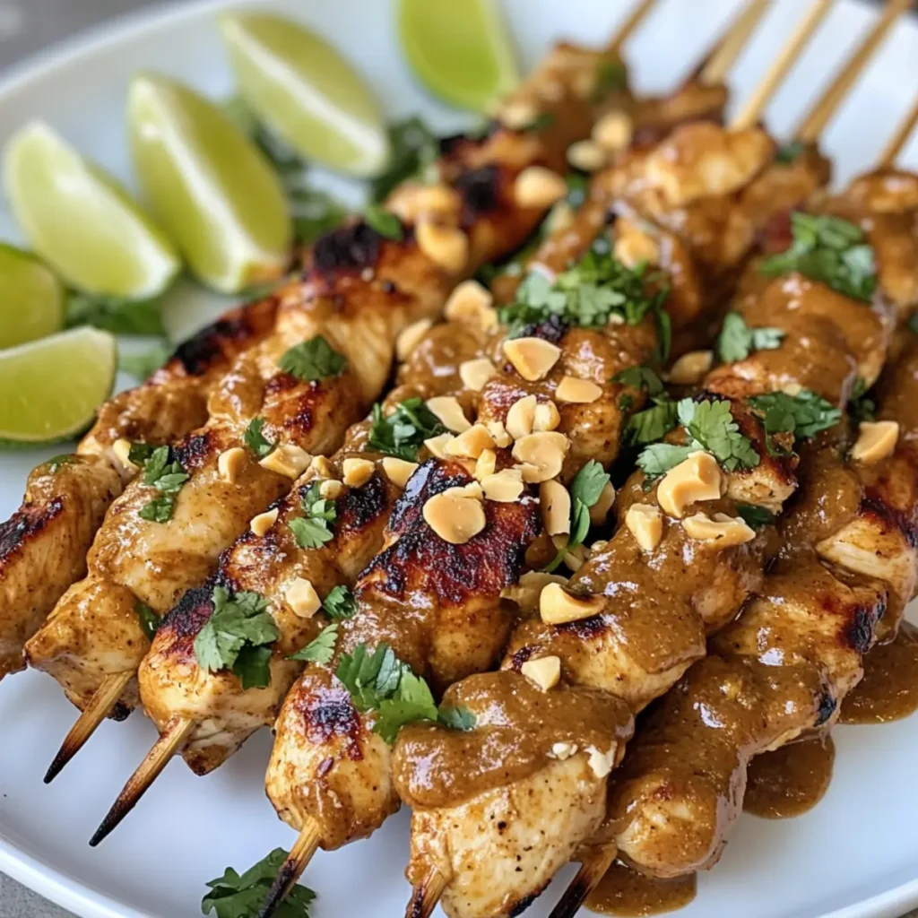 Thai Chicken Satay with Peanut Sauce