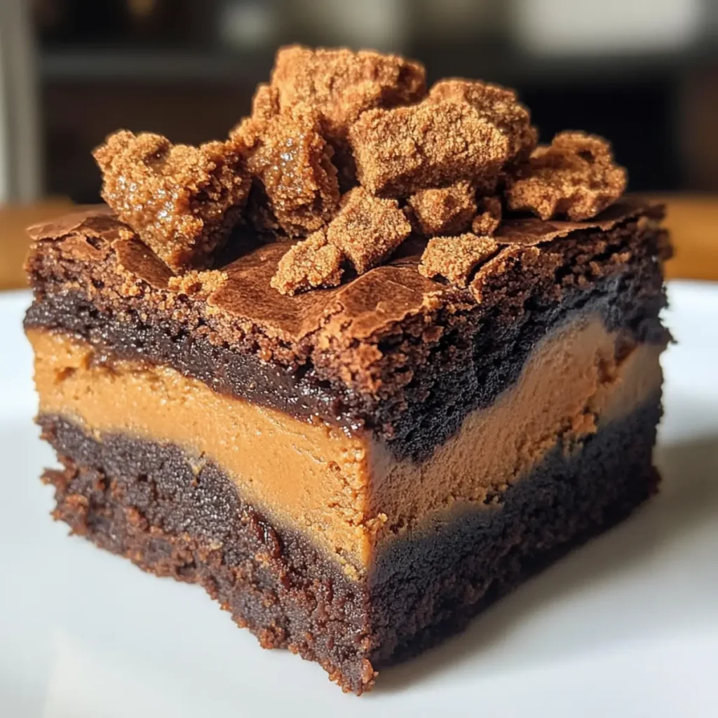 Gooey Biscoff Brownies