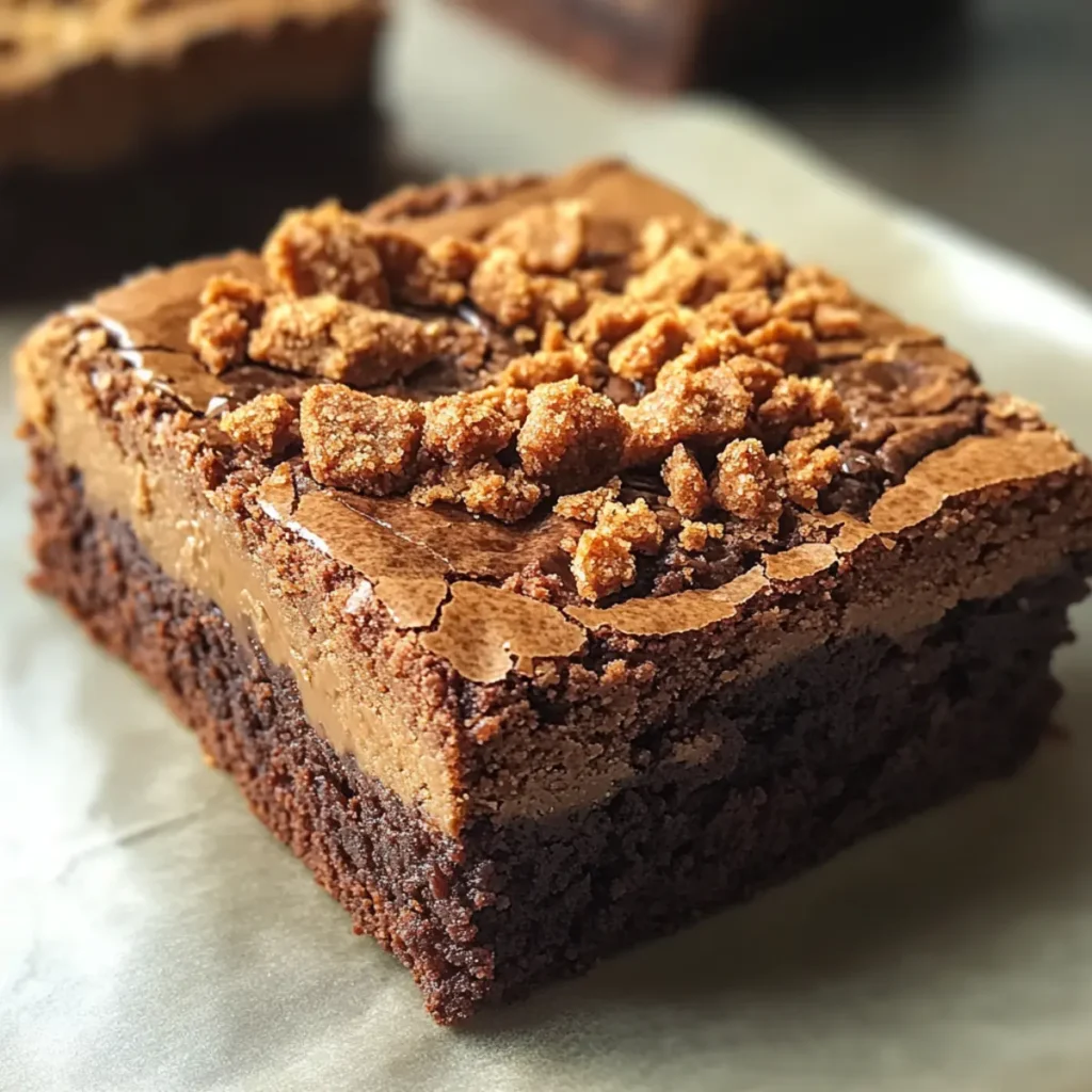 Gooey Biscoff Brownies