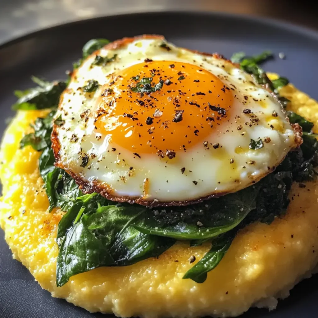 Corn Polenta With Baked Eggs