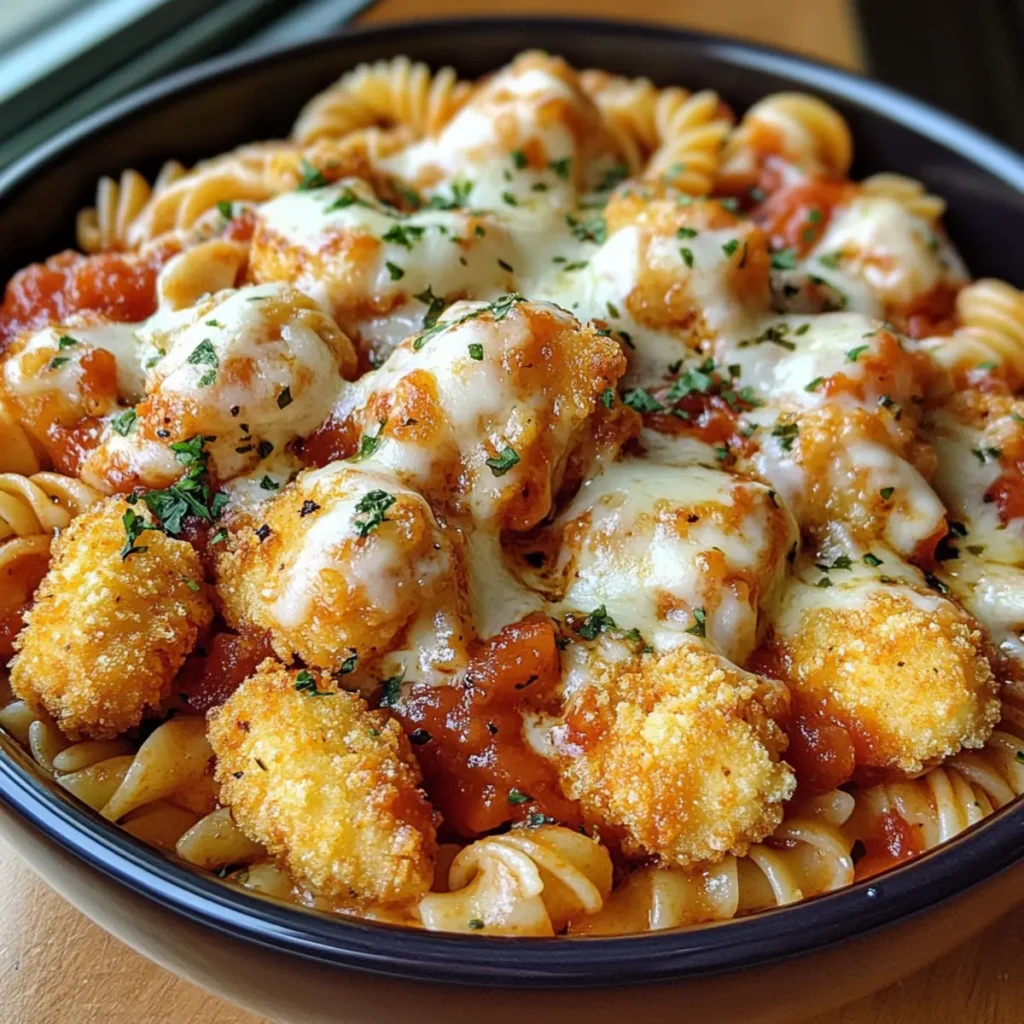 Super Yummy Cottage Cheese Chicken Parm Bowl