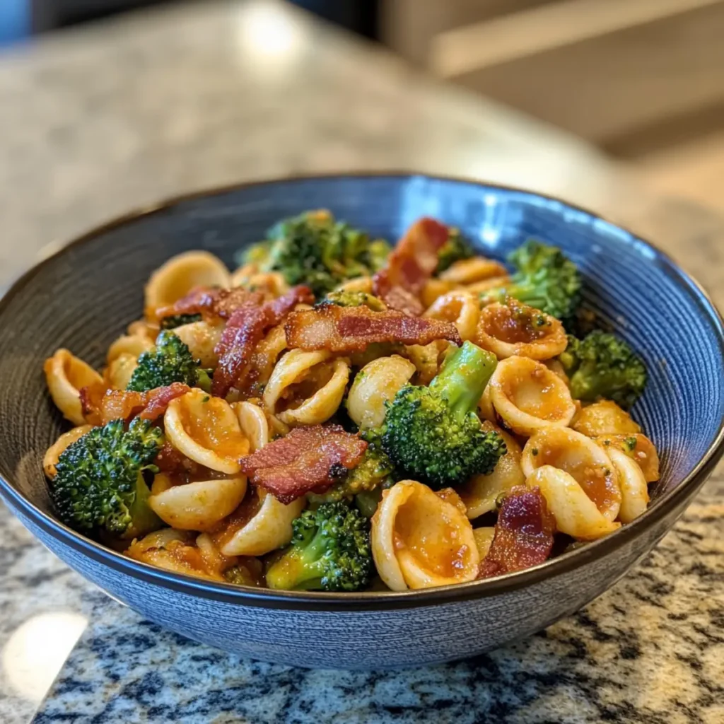Spicy Bacon Broccoli Orecchiette