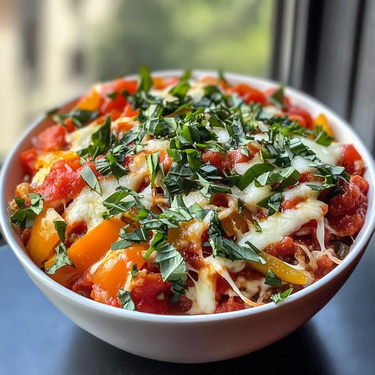 Low Carb Crustless Pizza Bowl