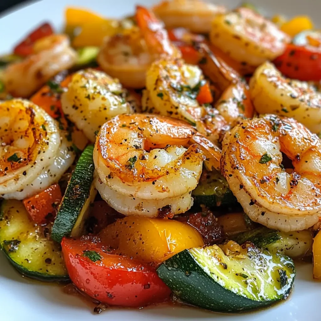 Simple Garlic Butter Shrimp with Vegetables
