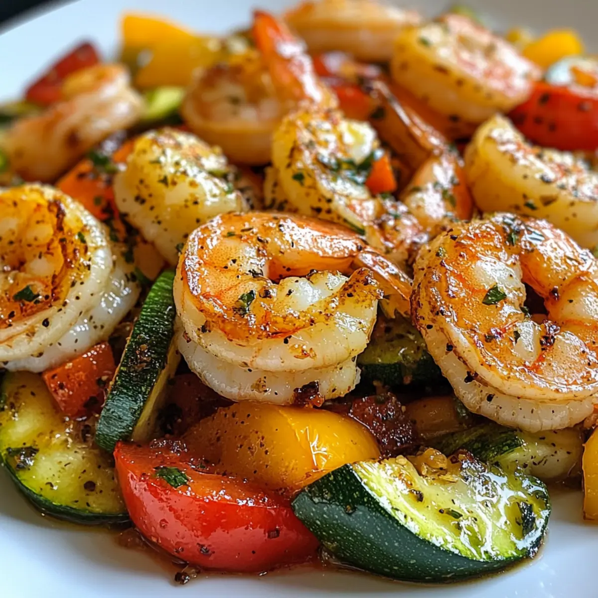 Simple Garlic Butter Shrimp with Vegetables