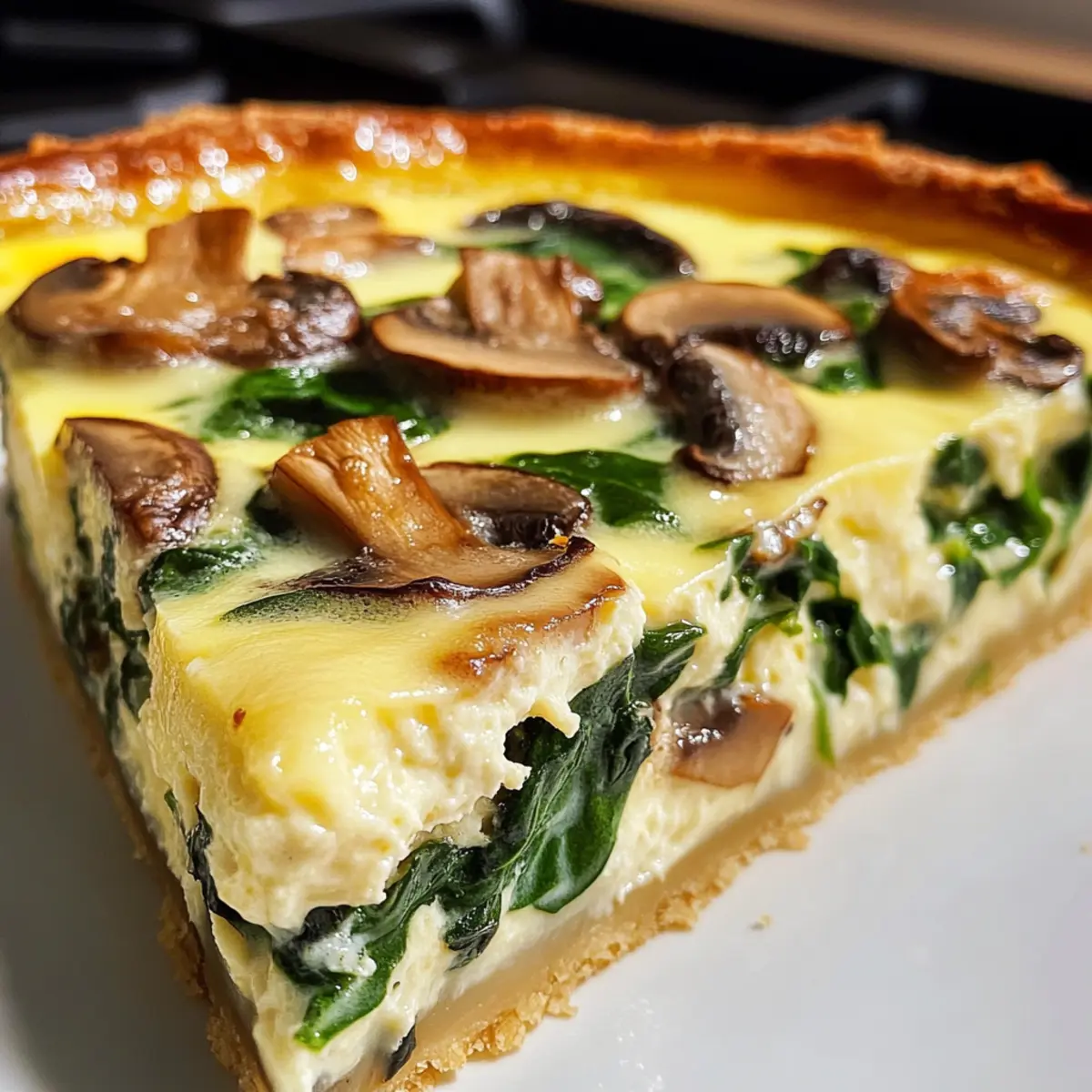 Tasty Spinach Mushroom Quiche