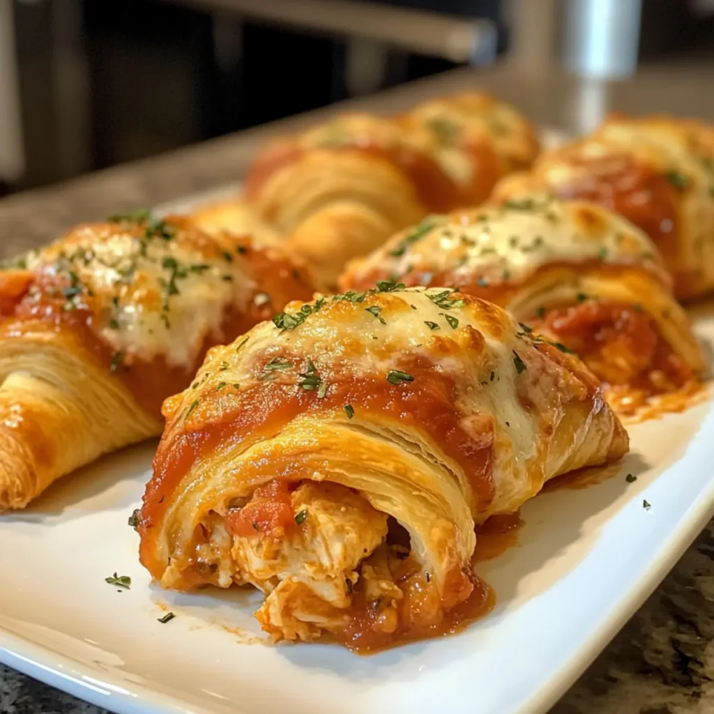 Chicken Parmesan Crescent Rolls