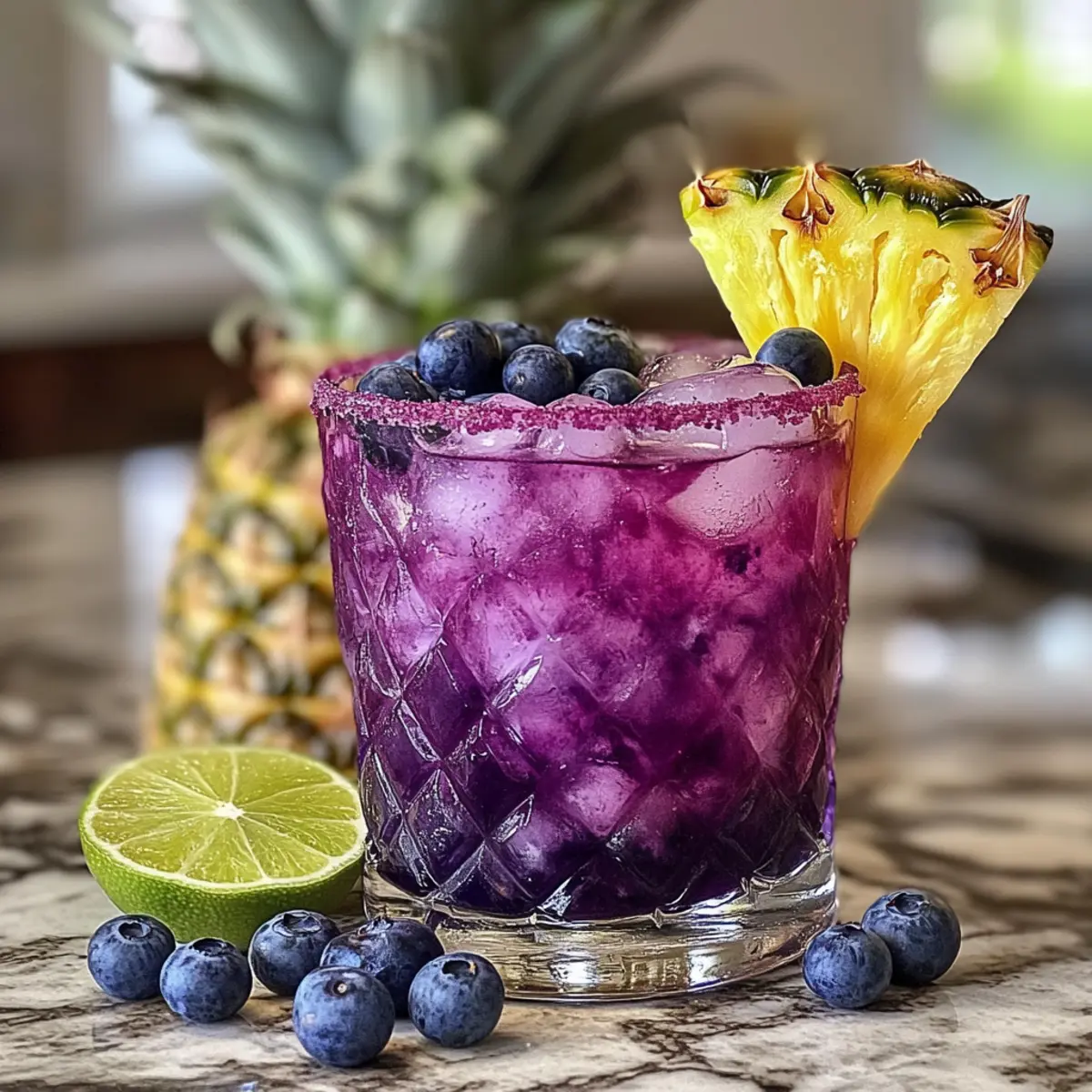 Pineapple Blueberry Margarita