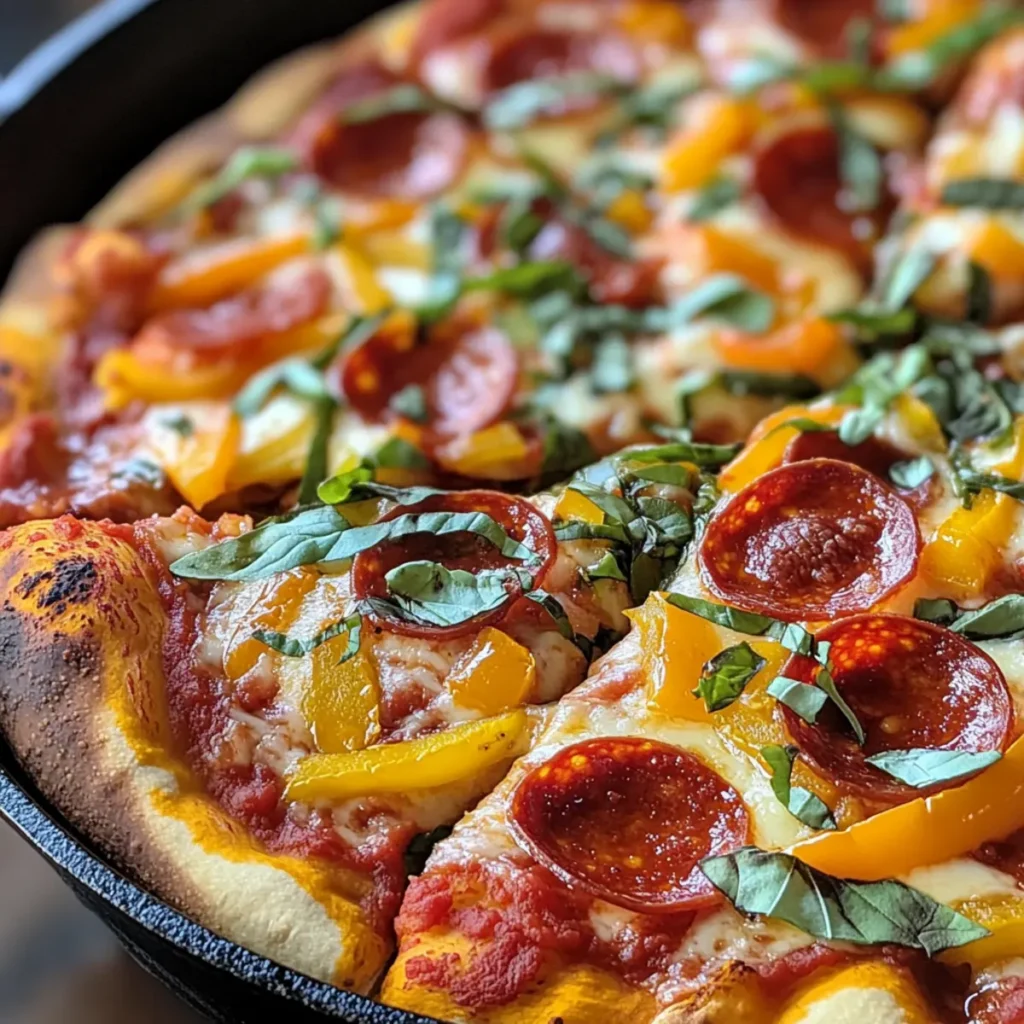 Crispy Cast Iron Skillet Pizza