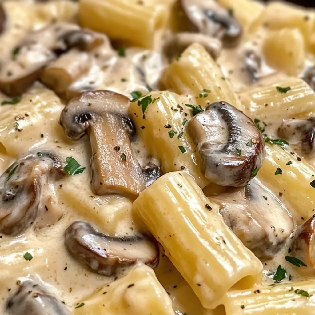 Mushroom Alfredo Pasta