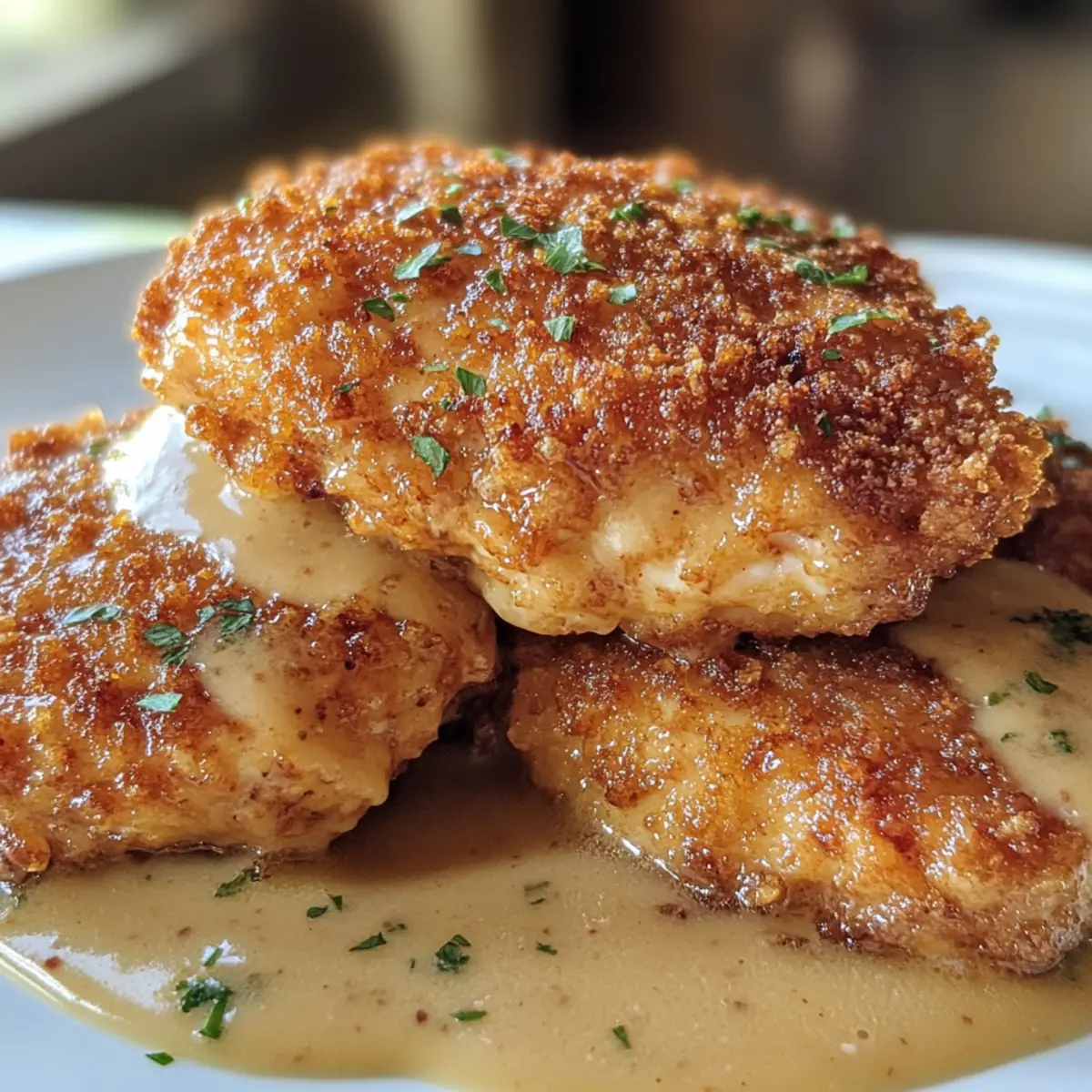 Crispy Smothered Chicken