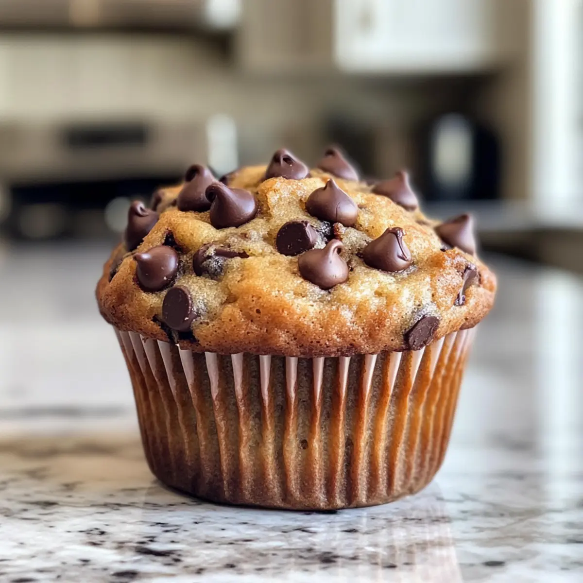 Moist Chocolate Chip Banana Muffins