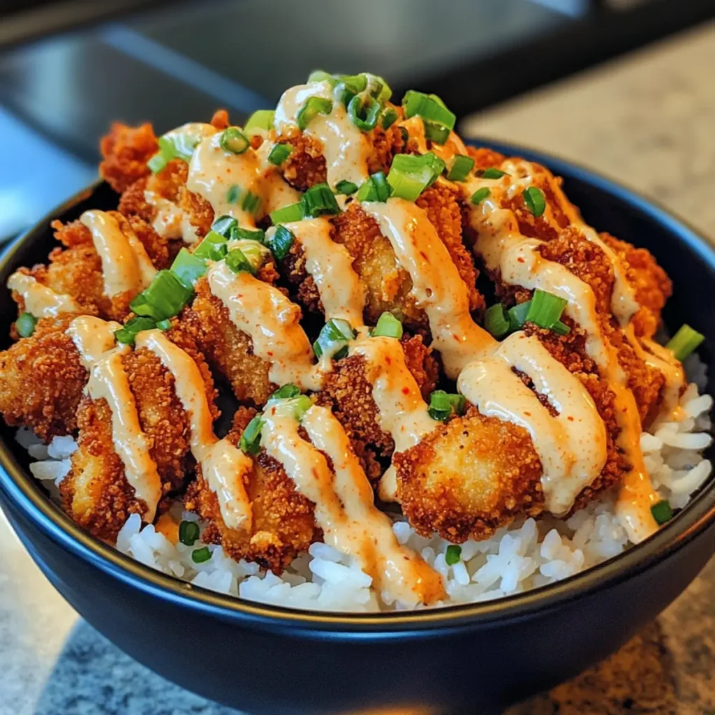 Crispy Chicken Bowl With Spicy Mayo