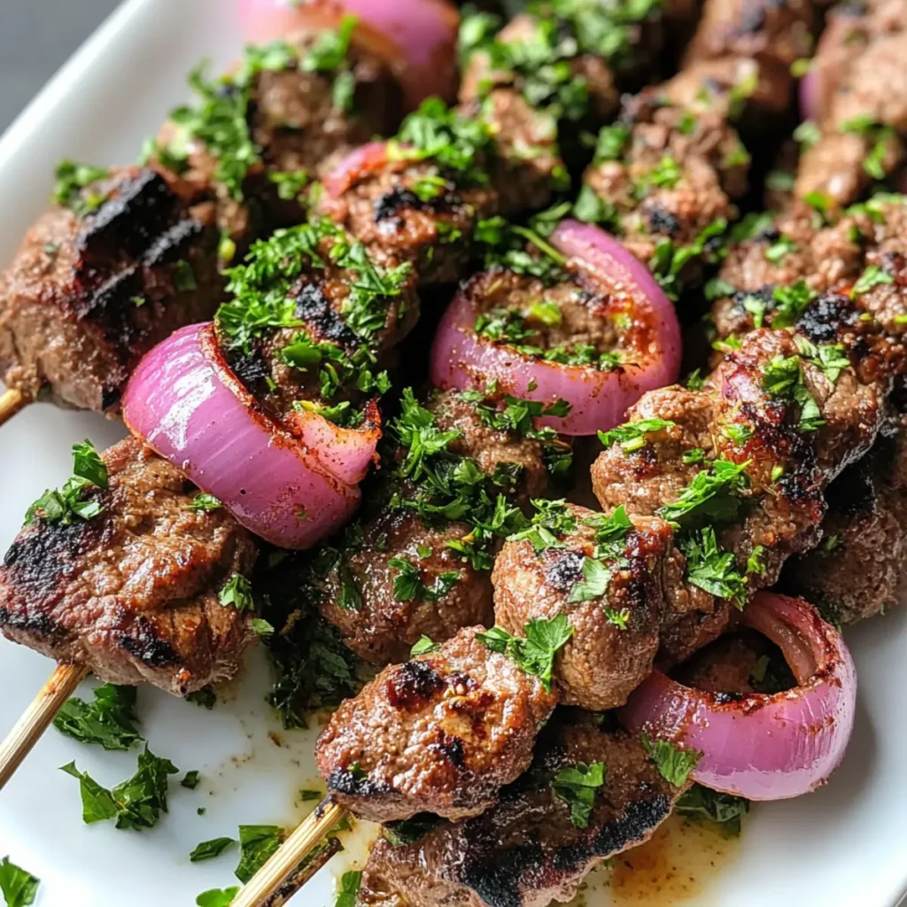 Turkish Adana Kebab Skewers