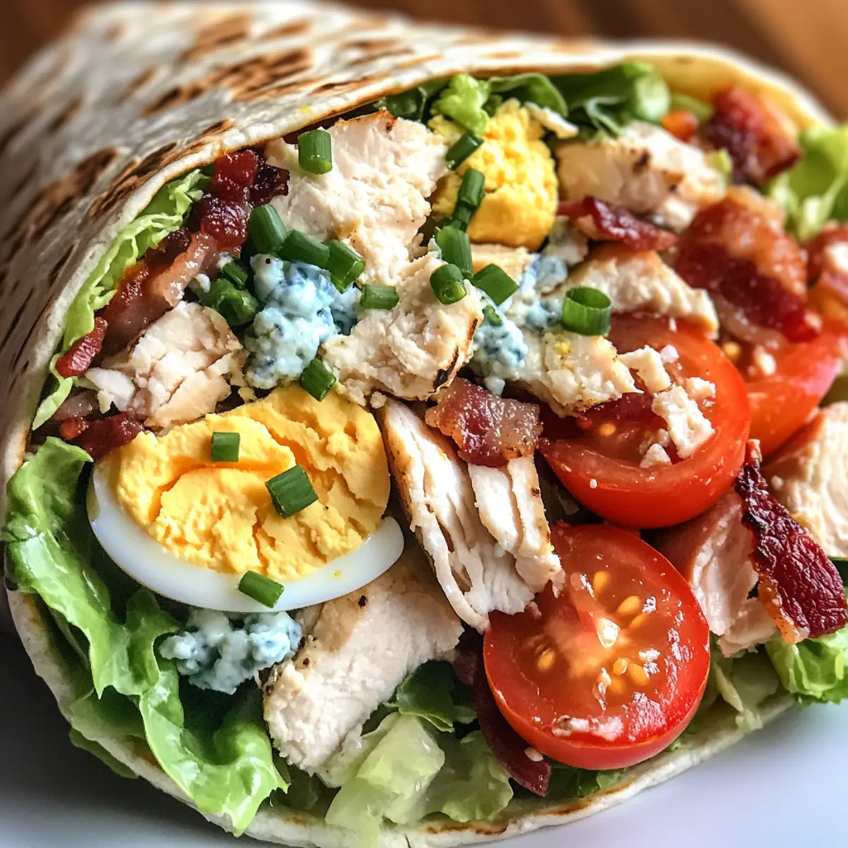 Protein Cobb Salad Wraps