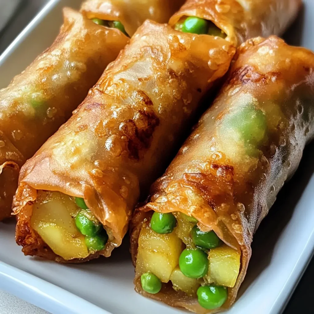 Crispy Curry Potato Rice Paper Rolls