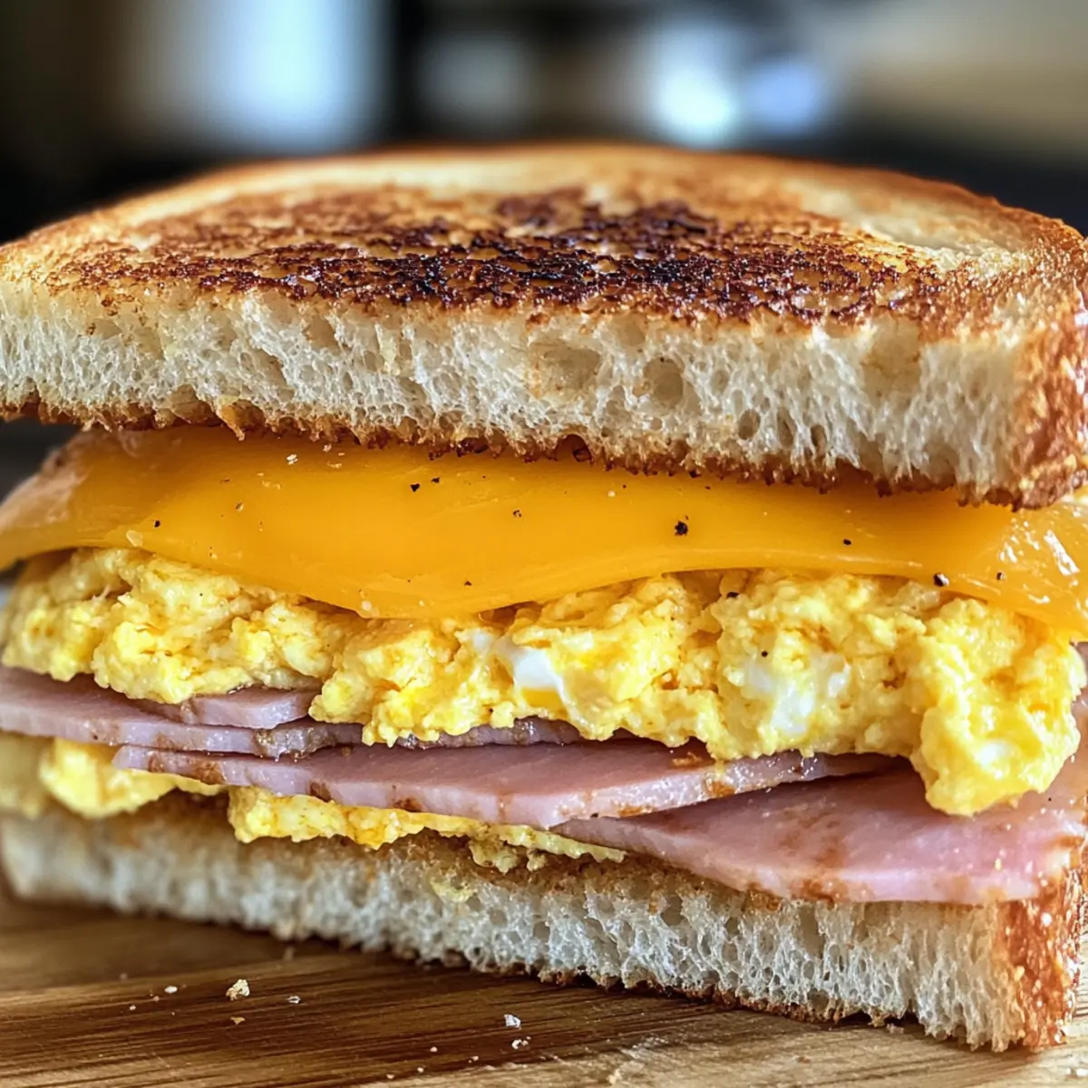 Egg and Ham Breakfast Sandwich