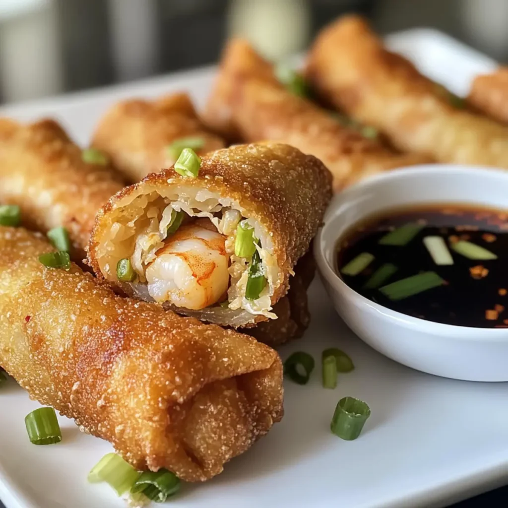 Crispy Air Fryer Shrimp Rolls