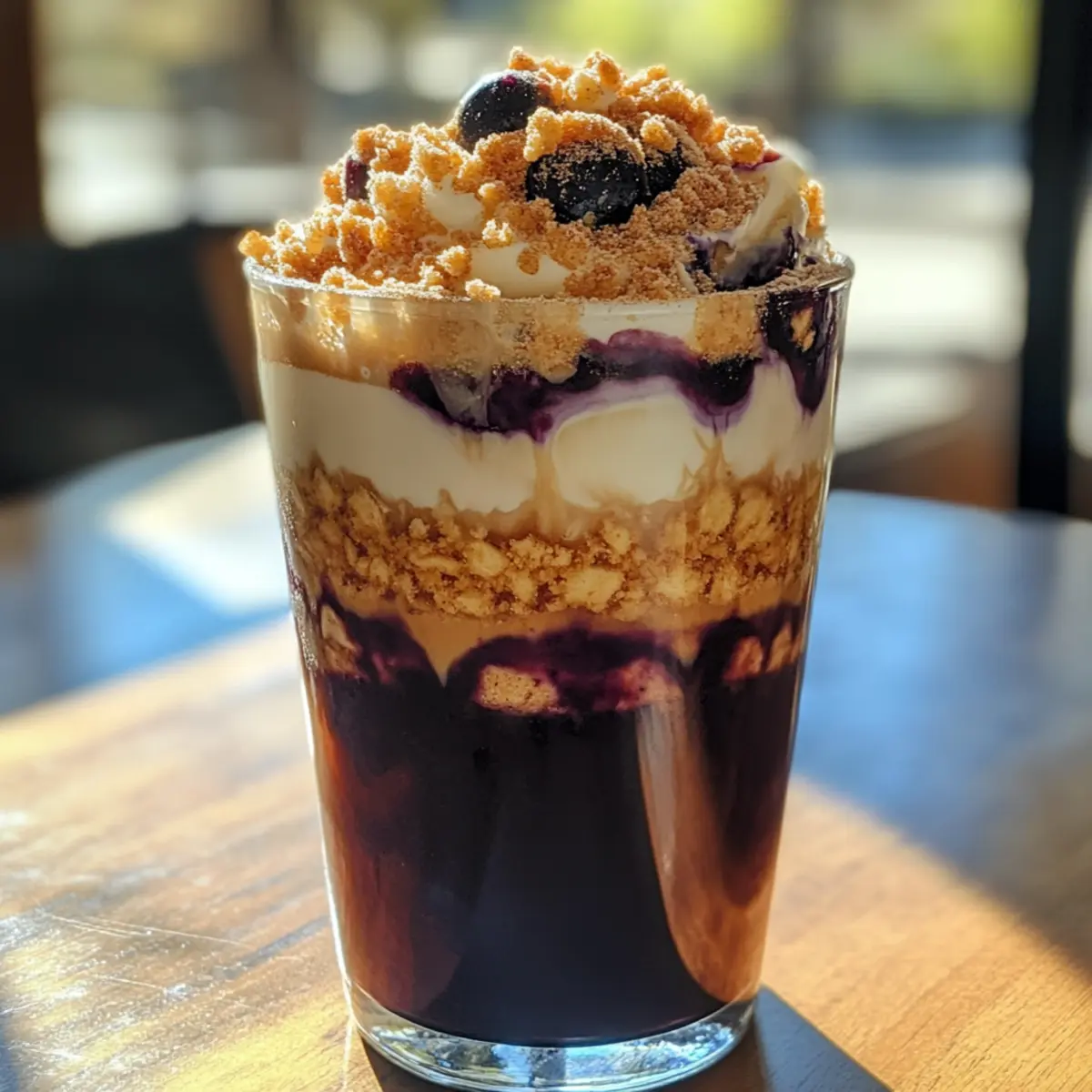 Blueberry Crumble Iced Latte